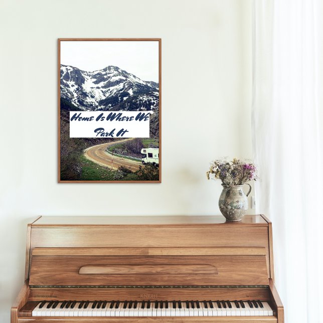 Poster A casa é onde o estacionamos RV NOMADS (Criador carregado)