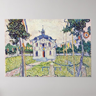 Pôster A casa municipal em Auvers por Vincent van Gogh