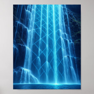 Poster A Cascata Cibernética: Uma Queda de Água Digital L
