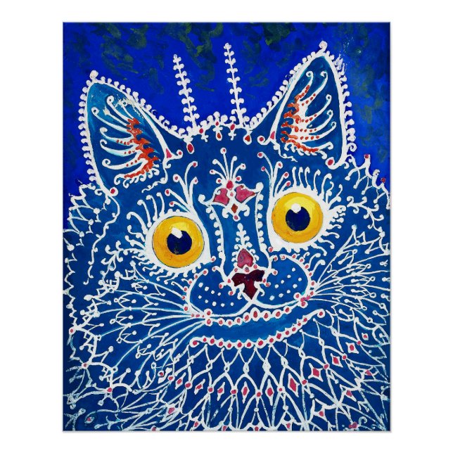 Pôster A cat in gothic style by Louis Wain  (Frente)