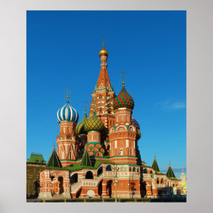 Pôster A catedral Moscovo Rússia da manjericão do santo