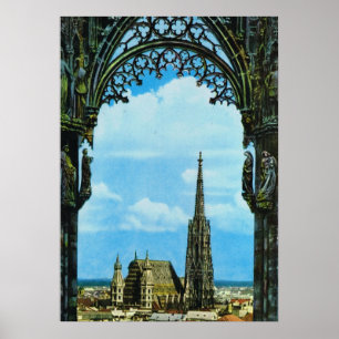Pôster A catedral Viena de St Stephen