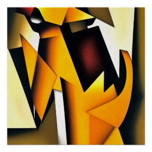 Pôster A Cauda A Amarrar A Arte Geométrica Abstrato