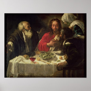 Pôster A Ceia em Emmaus, c.1614-21