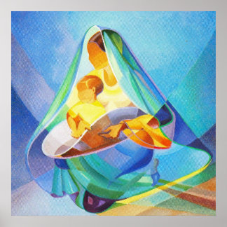 Pôster A cena da natividade oriental, Mary com Jesus,