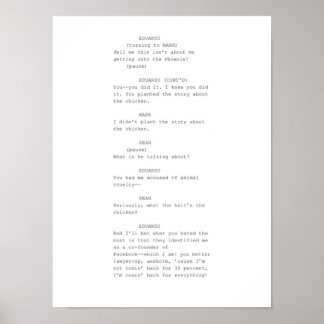 Poster A cena da tela da Rede Social