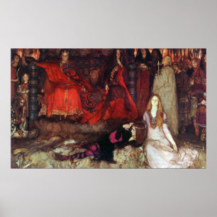 Pôster A cena do jogo em "Hamlet "