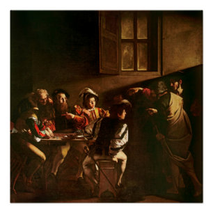 Pôster A chamada de St Matthew, c.1598-1601