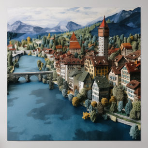Poster A charmosa cidade de Luzern #4