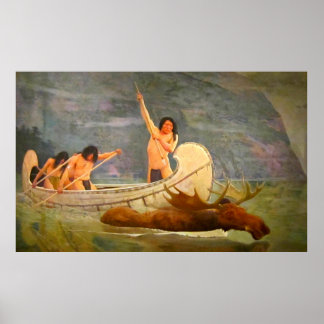 Poster A Chase Moose George de Forest Brush 1888