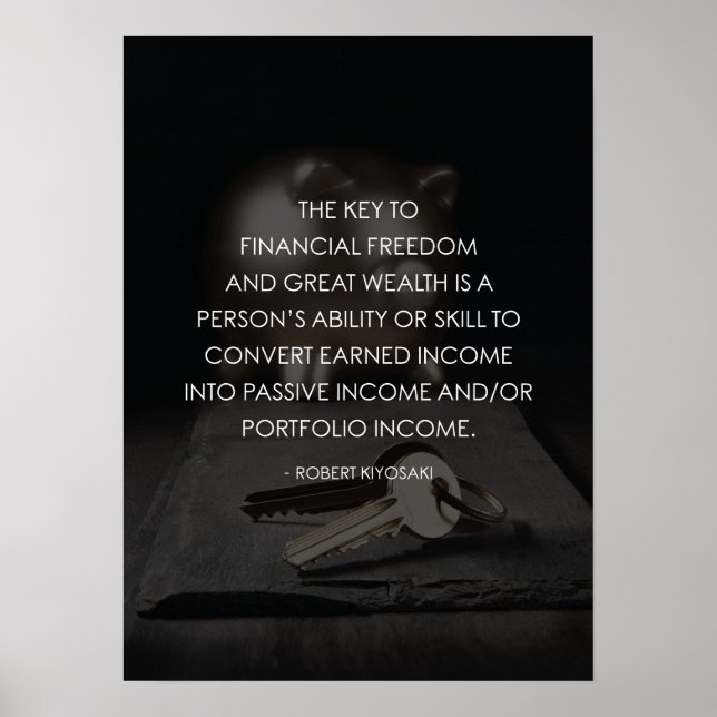 Poster A Chave Para A Liberdade Financeira - Motivação Do (Frente)
