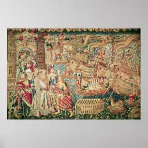 Poster A chegada de Vasco da Gama em Calcutá