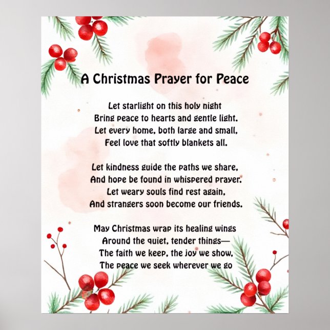 Poster A Christmas Prayer for Peace (Frente)