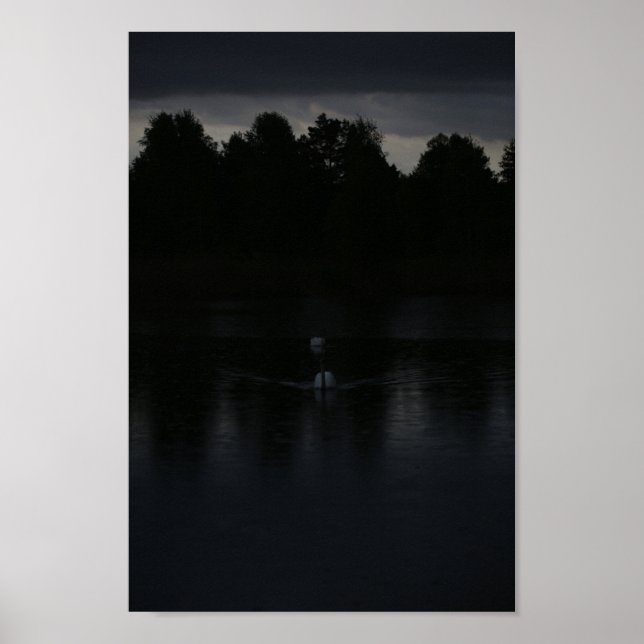 Poster A Chuva do Lago Sunset suga a paisagem natural (Frente)