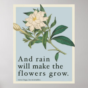 Poster A Chuva Fará As Flores Crescerem - Les Miseráveis