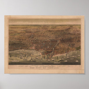 Poster A cidade da reprodução 1892 de Chicago