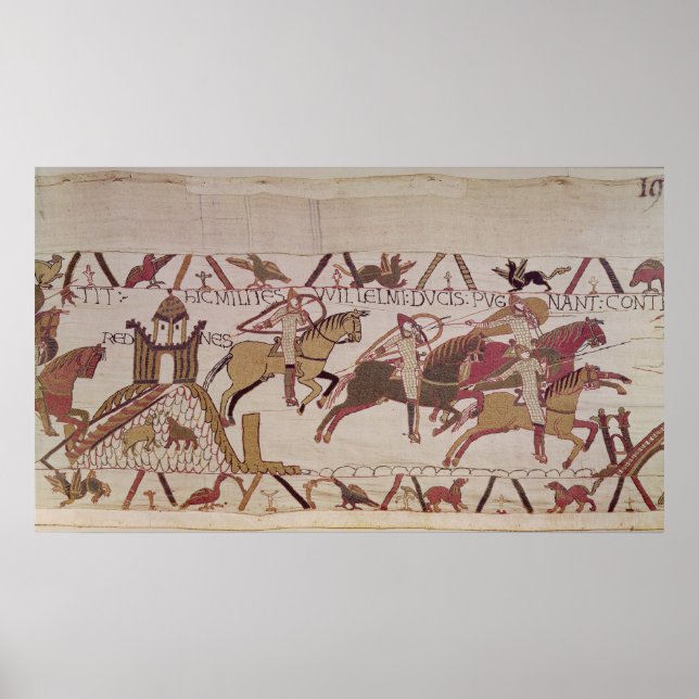 Poster A cidade de Rennes e os soldados de Duke William (Frente)