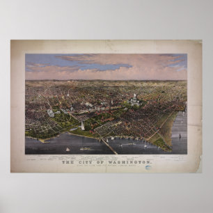 Pôster A Cidade de Washington D.C. em 1880
