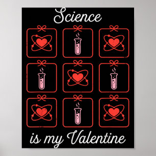 Poster A Ciência é Meu Namorado Química Átomo Tubo de Ens