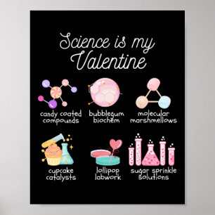 Poster A Ciência é Meu Namorado Química Biologia Física