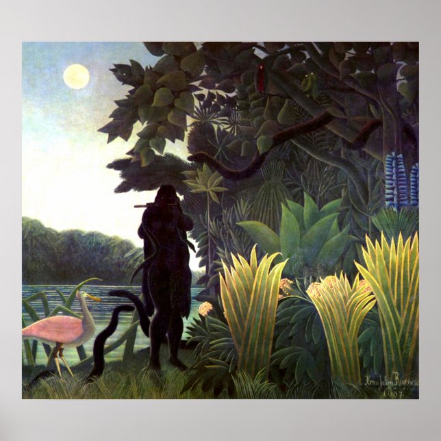 Poster A Cobra Charmer de Henri Rousseau (Frente)