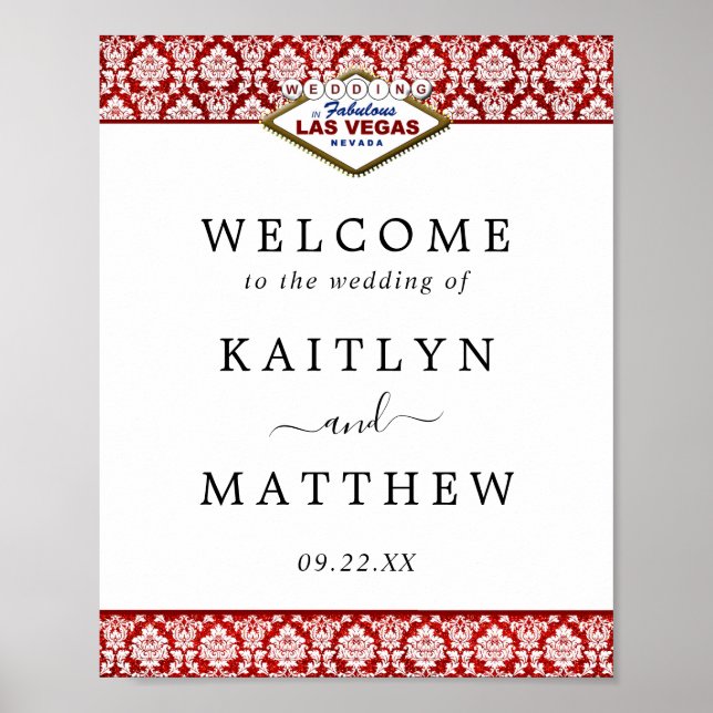 Poster A Coleção de Casamentos de Las Vegas do Damask Gli (Frente)