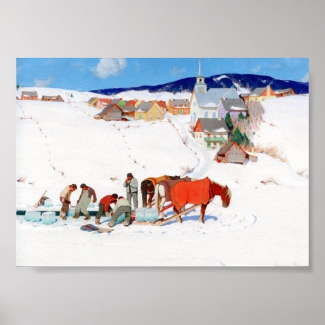 Poster A Colheita De Gelo 1935, Clarence Gagnon (Frente)