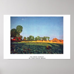 Pôster A colheita de grão por Ford Madox Brown
