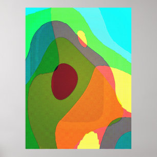 Poster A Colorful Mess 1107 Abstrato Art