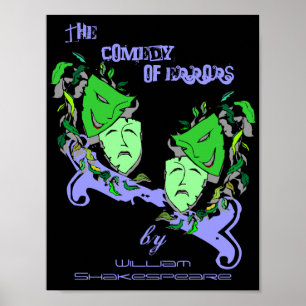 Poster a comédia dos erros por William Shakespear