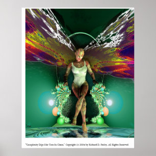 Poster A complexidade mergulha seus dedos do pé no caos