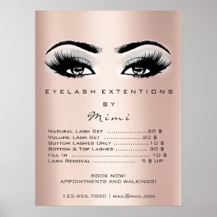 Poster A composição cinzenta Dourado cor-de-rosa Eyes a