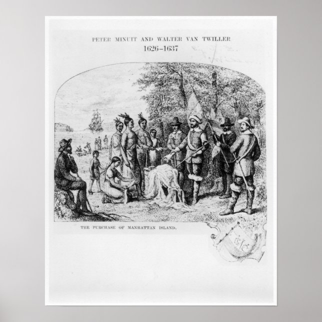 Pôster A compra da ilha de Manhattan, setembro de 1626 (Frente)