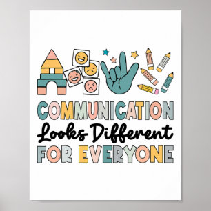 Poster A comunicação Parece Diferente Para Todos Os Autis