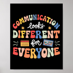 Poster A comunicação Parece Diferente Para Todos Os Autis