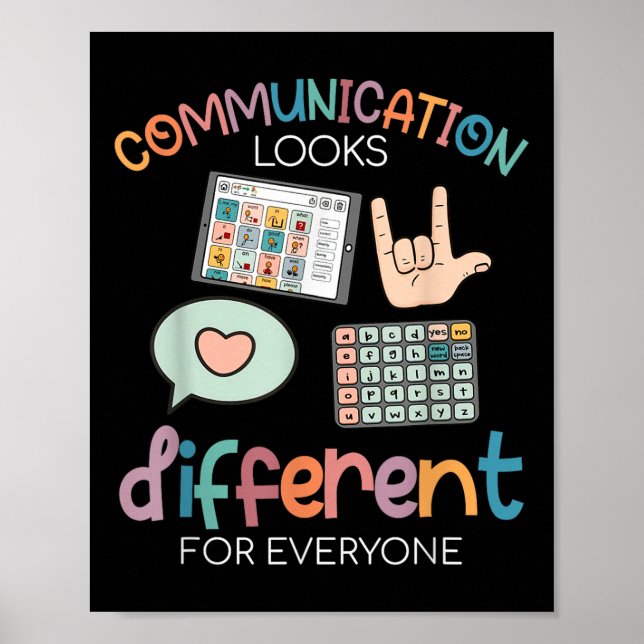 Poster A comunicação Parece Diferente Para Todos Os Autis (Frente)