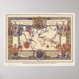 Poster A Comunidade das Nações ou o mapa do Império Br