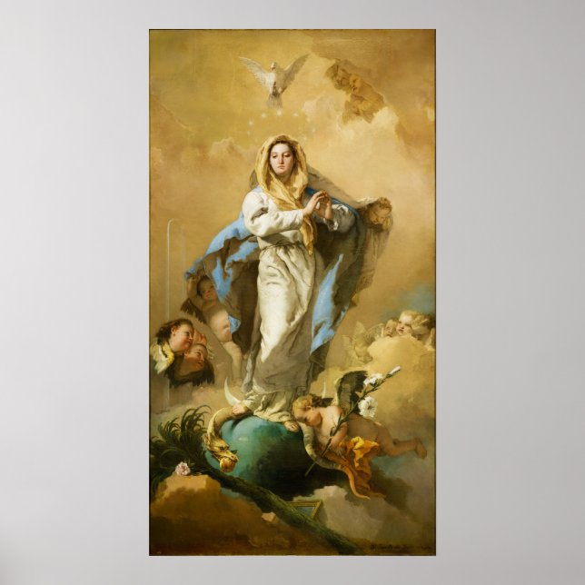 Poster A Conceição Imaculada de Giovanni B. Tiepolo (Frente)