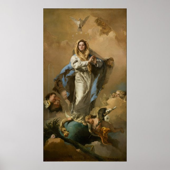 Poster A Conceição Imaculada de Giovanni B. Tiepolo (Frente)