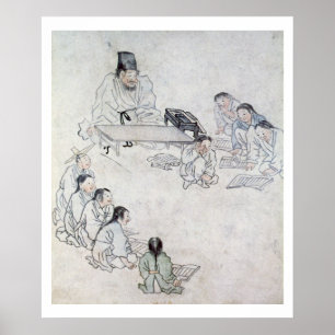 Pôster A Confucian Classroom (Sodang) (colour print)