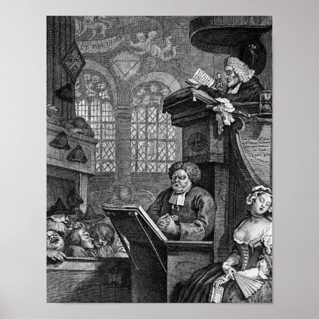 Pôster A Congregação Dormindo, 1736 (Frente)