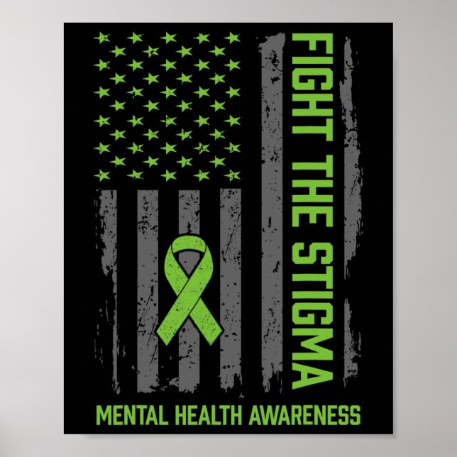 Poster A Consciência Da Saúde Mental Combater O Stigma Me (Frente)
