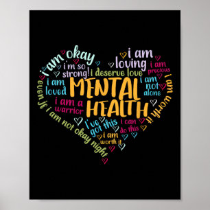 Poster A Consciência da Saúde Mental Oferece Depressão