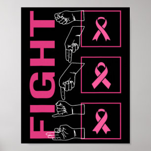 Poster A consciência do cancer luta contra o guerreiro de