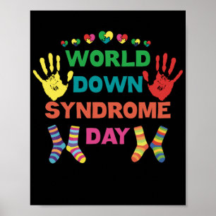 Poster A Consciência do Dia da Síndrome de Baixo no Mun