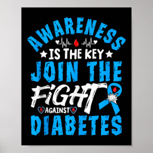 Poster A Consciência É A Chave Da Luta Contra A Diabetes