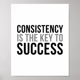 Poster A Consistência É A Chave Para O Sucesso
