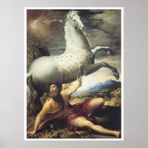 Pôster A conversão de Paul, c.1530 Parmigianino