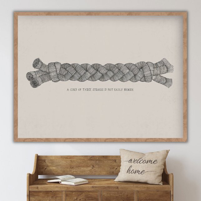 Poster A Cord of 3 Strands, Ecclesiastes 4_12, Bible WALL (Criador carregado)