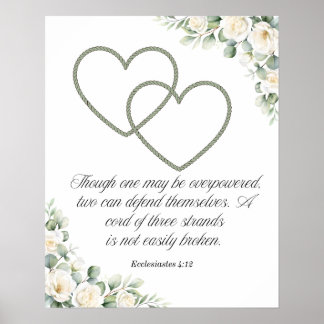 Poster A Cord Of Three Strands Wedding, Anniversary Gift
